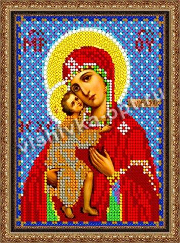 «Светлица» рисунок на ткани для вышивания бисером 403М «Прсв. Богородица Феодоровская» 12*16см (1шт) цвет:403М