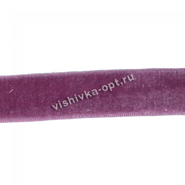 Лента велюровая BG - 5863 эластичная 9мм (100ярд) цвет:377-сиреневый
