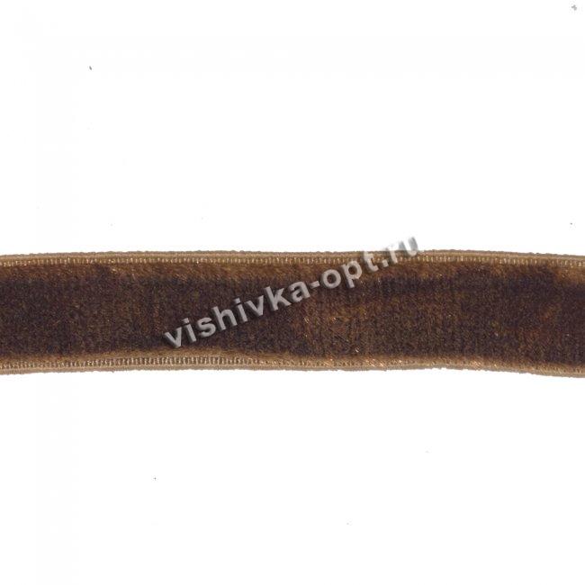 Лента велюровая BG - 5863 эластичная 9мм (10м) цвет:022-св.коричневый