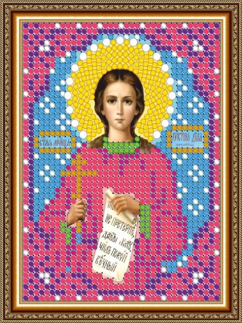 «Диамант» набор со стразами ДЛМ-724 «Св. Кристина» 9,2*12см (1шт) цвет:ДЛМ-724