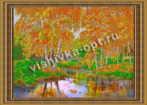 «Светлица» рисунок на ткани для вышивания бисером К-027 «Осень» 34,1*24,6см (1шт) цвет:К-027