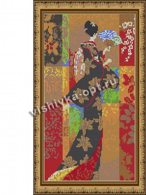 «Светлица» рисунок на ткани для вышивания бисером К-023 «Восток» 19,6*47,9см (1шт) цвет:К-023