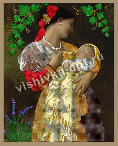 ВЛ-057 «Мать с младенцем» 24*30см схема для вышивания бисером «Вышивочка» (1шт) цвет:ВЛ-057