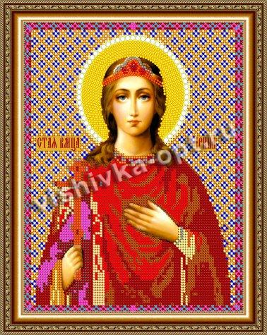 «Светлица» рисунок на ткани для вышивания бисером 715 «Св.Великомученица Ирина» 19*24см (1шт) цвет:715