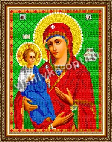«Светлица» рисунок на ткани для вышивания бисером 406 «Прсв.Богородица Троеручица» 19*24см (1шт) цвет:406