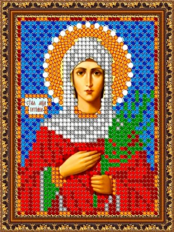«Светлица» набор для вышивания бисером 7713ЛМ «Св. Татьяна» бисер Китай 7,5*10см (1шт) цвет:7713ЛМ