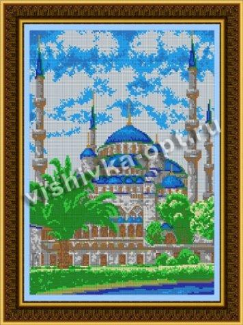 «Диамант» схема с клеевым покрытием для алмазной вышивки ДК-512П «Мечеть сердце Чечни» 38*48с (1шт) цвет:ДК-512П