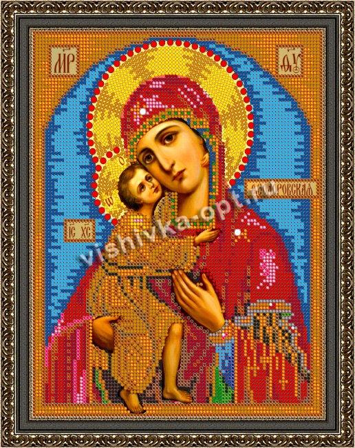 «Светлица» рисунок на ткани для вышивания бисером 403 «Прсв. Богородица Феодоровская» 19*24см (1шт) цвет:403
