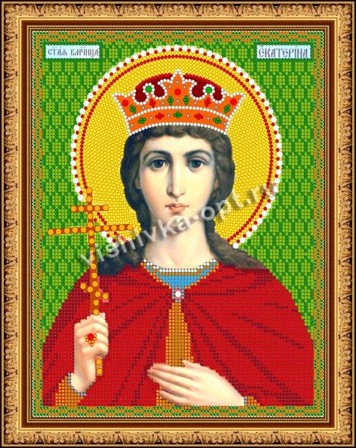 «Светлица» рисунок на ткани для вышивания бисером 706 «Святая Великомученица Екатерина» 19*24см (1шт) цвет:706