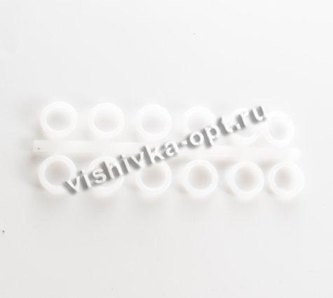Кольцо пластик ковровое d 1,2см (12шт) цвет:белый