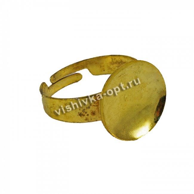 Основа для колец FS4340 регулируемая min 19мм с площадкой d 15мм (100шт) цвет:золото