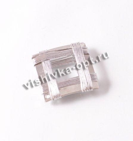 Декоративный элемент FS3950 26*26мм (1шт) цвет:серебро