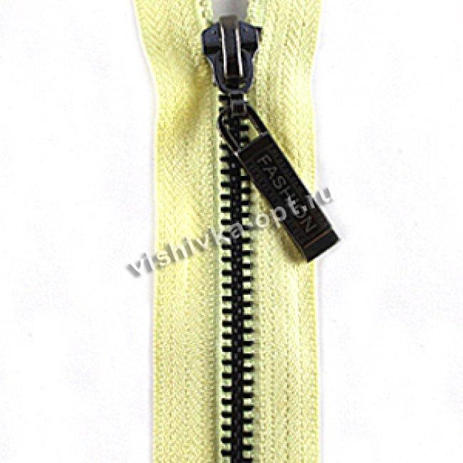 Молния Fashion-S "металл" т.никель тип 5-1 разъемная 95см (10шт) цвет:345-св.желтый
