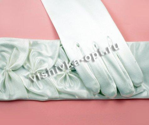 Перчатки свадебные №S 002 38см (1шт) цвет:501-белый
