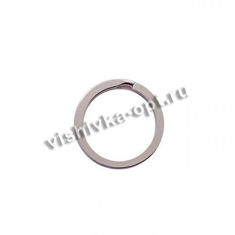 Кольцо металл двойное для ключей и брелоков d 33мм (10шт) цвет:никель