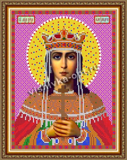 «Светлица» рисунок на ткани для вышивания бисером 731 «Св. Александра» 19*24см (1шт) цвет:731