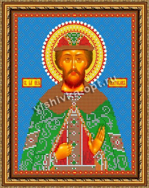 «Светлица» рисунок на ткани для вышивания бисером 776 «Св. Святослав» 19*24см (1шт) цвет:776