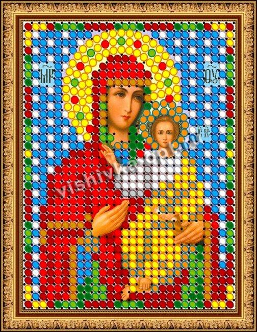 «Светлица» рисунок на ткани для вышивания бисером 314Л «Прсв. Богородица Смоленская» 6*7,5см (5шт) цвет:314Л