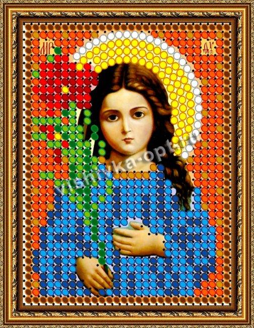 «Светлица» рисунок на ткани для вышивания бисером 365Л «Св. Богородица Трилетствующая» 6*7,5см (5шт) цвет:365Л