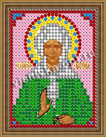 «Светлица» рисунок на ткани для вышивания бисером 301Л «Св. Матрона» 6*7,5см (5шт) цвет:301Л