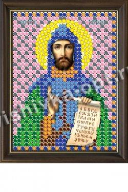 «Светлица» рисунок на ткани для вышивания бисером 772Л «Св. Кирилл» 6*7,5см (1шт) цвет:772Л