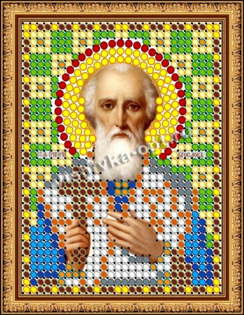 «Светлица» рисунок на ткани для вышивания бисером 764Л «Св. Григорий» 6*7,5см (1шт) цвет:764Л