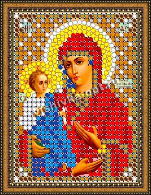 «Светлица» рисунок на ткани для вышивания бисером 406Л «Прсв. Богородица Троеручица» 6*7,5см (1шт) цвет:406Л