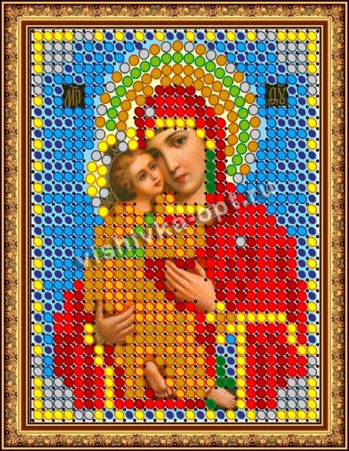 «Светлица» рисунок на ткани для вышивания бисером 373Л «Прсв. Богородица Владимирская» 6*7,5см (1шт) цвет:373Л