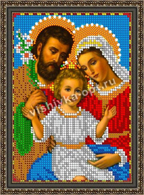«Светлица» рисунок на ткани для вышивания бисером 352М «Святое Семейство» 12*16см (1шт) цвет:352М