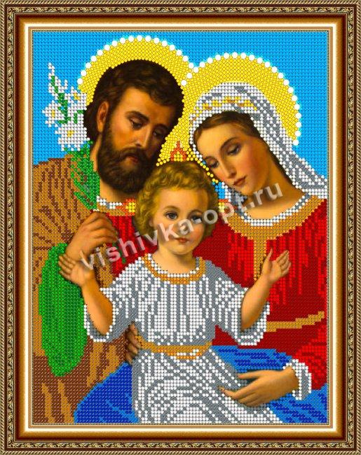 «Светлица» рисунок на ткани для вышивания бисером 352 «Святое семейство» 19*24см (1шт) цвет:352
