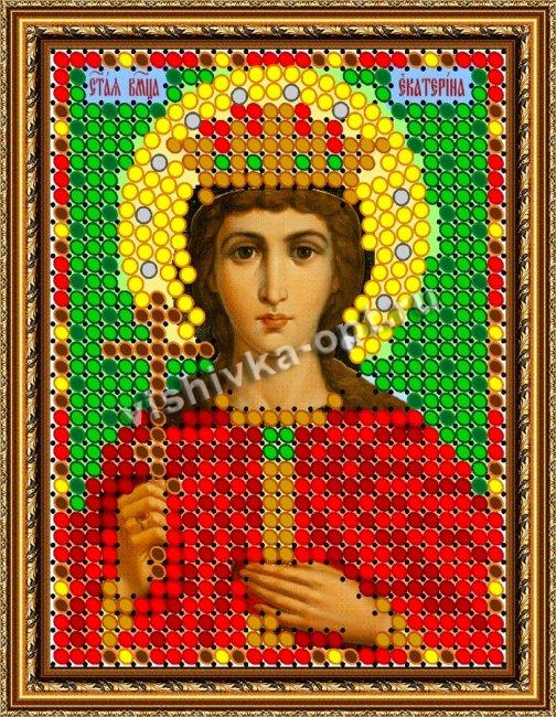 «Светлица» рисунок на ткани для вышивания бисером 706Л «Св. Екатерина» 6*7,5см (1шт) цвет:706Л