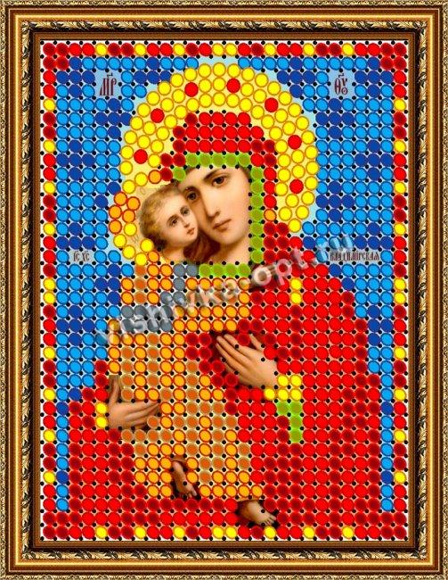 «Светлица» рисунок на ткани для вышивания бисером 348Л «Прсв. Богородица Владимирская» 6*7,5см (1шт) цвет:348Л