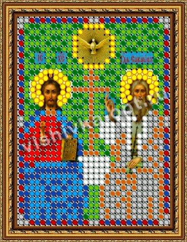 «Светлица» рисунок на ткани для вышивания бисером 333Л «Св. Троица» 6*7,5см (50шт) цвет:333Л