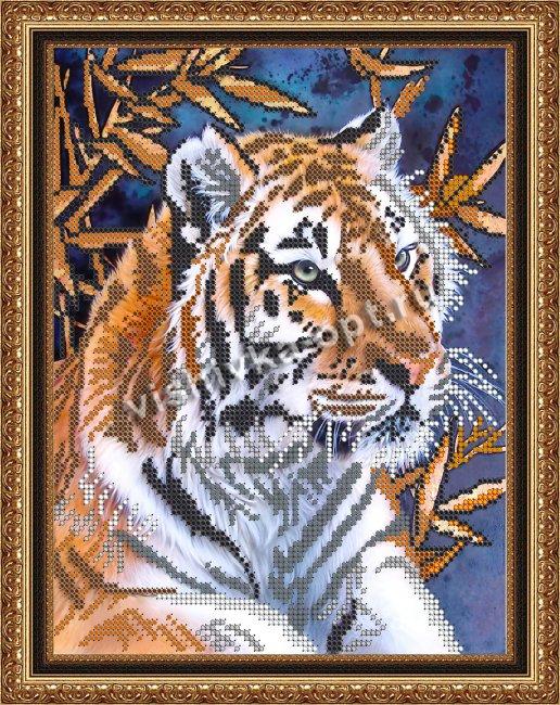 «Светлица» рисунок на ткани для вышивания бисером К-181 «Тигр» 19*24см (1шт) цвет:К-181