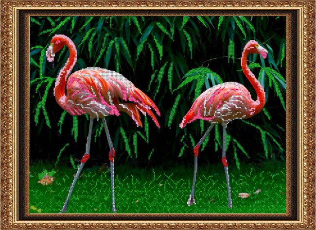 «Светлица» набор для вышивания бисером №167 «Фламинго» бисер Чехия 41,4*30,4см (1шт) цвет:167