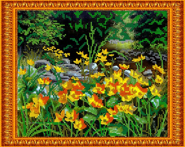 «Светлица» набор для вышивания бисером №187 «Весенний лес» бисер Чехия 24*19см (1шт) цвет:187