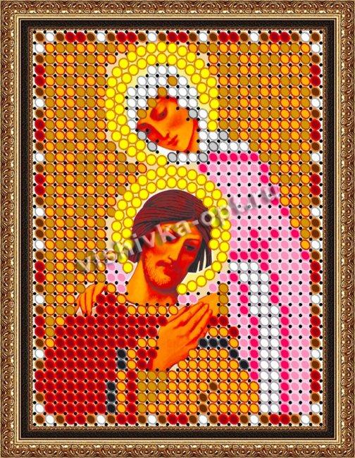 «Светлица» рисунок на ткани для вышивания бисером 418Л «Св.Петр и Феврония» 6*7,5см (5шт) цвет:418Л
