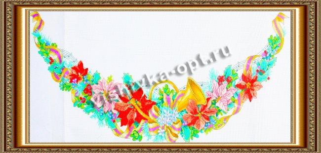Рисунок на канве для вышивания крестом КР-41 "Праздничная гармония" 68,2*28см (1шт) цвет:КР-41
