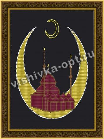 «Светлица» рисунок на ткани для вышивания бисером К-074 «Мечеть» 40*41,5см (1шт) цвет:К-074
