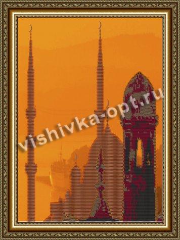 «Светлица» рисунок на ткани для вышивания бисером К-069 «Мечеть» 31,8*29,5см (1шт) цвет:К-069