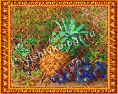 «Светлица» рисунок на ткани для вышивания бисером К-240 «Ананас» 24*19см (1шт) цвет:К-240