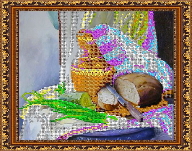 «Светлица» набор для вышивания бисером №241 «Свежий хлеб» бисер Китай 24*19см (1шт) цвет:241