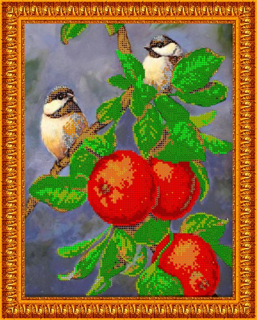 «Светлица» набор для вышивания бисером №337 «Яблоневый сад» бисер Чехия 24*30см (1шт) цвет:337