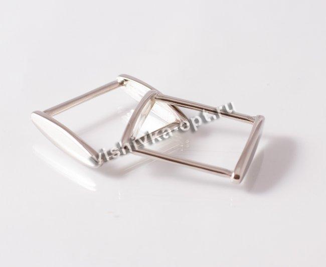Рамка металл 9399 "прямоугольник"  33*26мм, толщина 3мм (10шт) цвет:никель