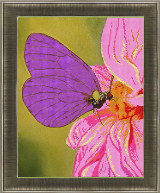 «Светлица» набор для вышивания бисером №363 «Бабочка» бисер Китай 30*38см (1шт) цвет:363