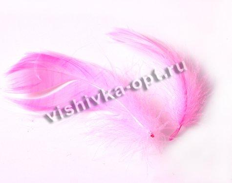 Перо петуха декоративного 6-8см (100шт) цвет:335-розовый