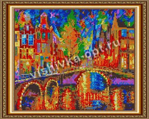 «Светлица» рисунок на ткани для вышивания бисером К-422П «Амстердам» 30*24см (1шт) цвет:К-422П