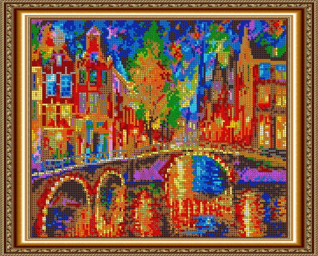 «Светлица» набор для вышивания бисером №422П «Амстердам» бисер Китай 30*24см (1шт) цвет:422П