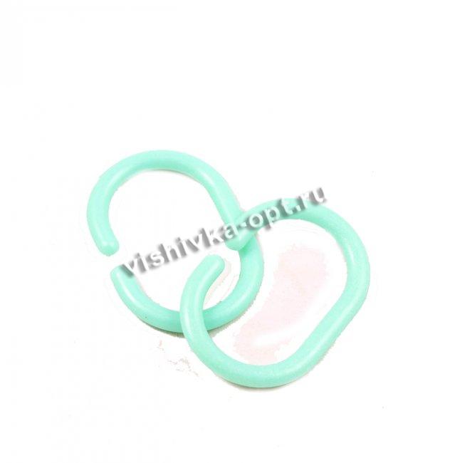 Кольцо для штор в ванную №11111 пластик 28*46мм (100шт) цвет:501-белый
