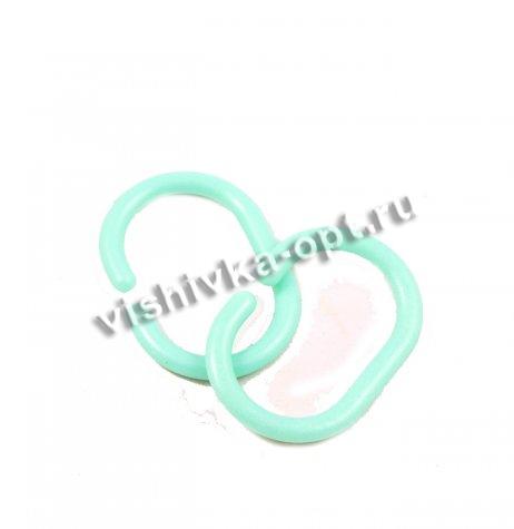 Кольцо для штор в ванную №11111 пластик 28*46мм (100шт) цвет:501-белый